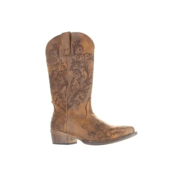 Roper Womens Brown Cowboy, Western Boots Size 6.5 Medium (B, M) - Picture 2 of 4
